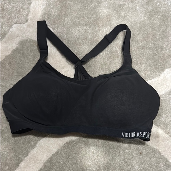 Victoria's Secret Black Sports Bra with Wide Straps and Elastic Band - Picture 1 of 4